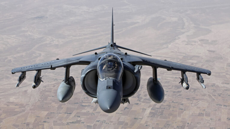 AV-8B Harriers with Marine Attack Squadron 311 Conduct a Refueling Mission