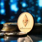 Closeup,Of,Golden,Ethereum,Cryptocurrency,Surrounded,By,More,Coins,And